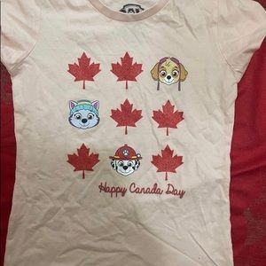 ⭐️ 2/$15 ⭐️Girls paw patrol , happy Canada day t shirt